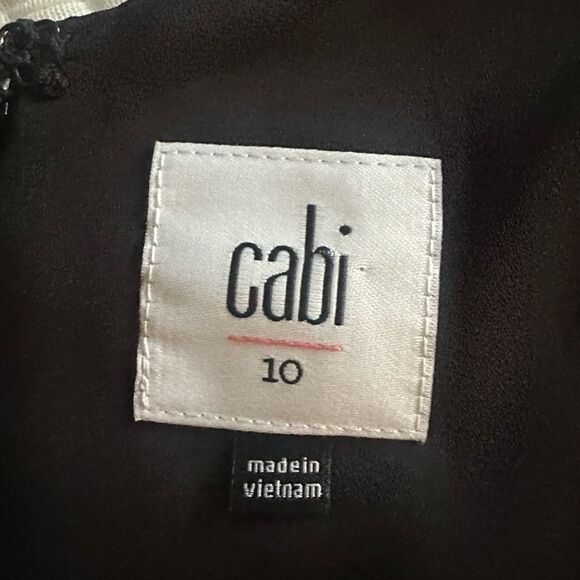 CAbi Black and White Check Crossover Cami. - Picture 2 of 7